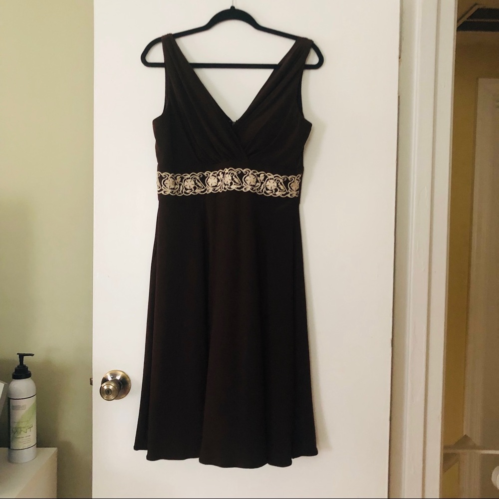 🆕 JESSICA HOWARD PETITE BROWN DRESS